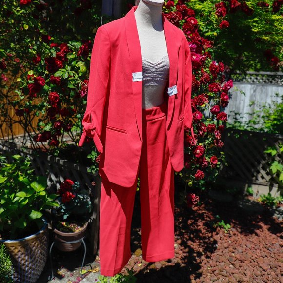 Express Tie Sleeve Boyfriend Blazer - Picture 2 of 11